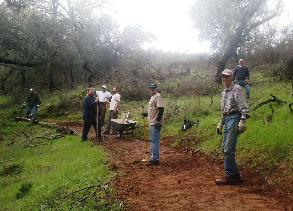 Trail Crew finishing above Switchback 5